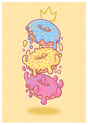 Uh Oh donuts print for sale
